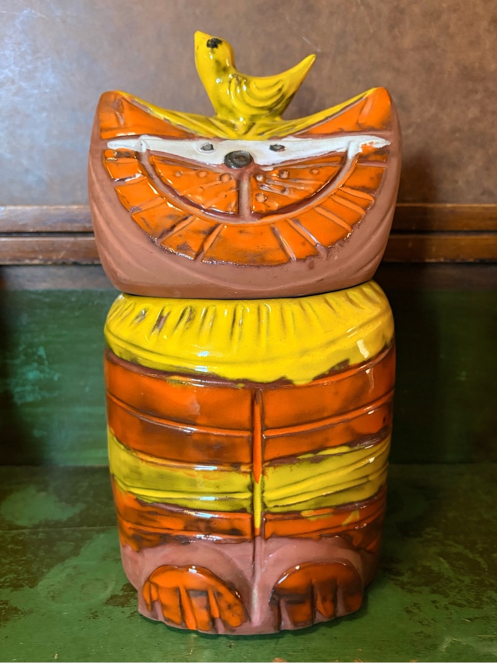 🧡Vintage💛 Pacific Stoneware, Inc. “People Lover” series- Ceramic Cat and Canary